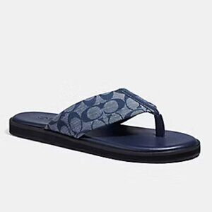 NWT COACH FLIP FLOP MIDNIGHT NAVY COACH STYLE # C8838